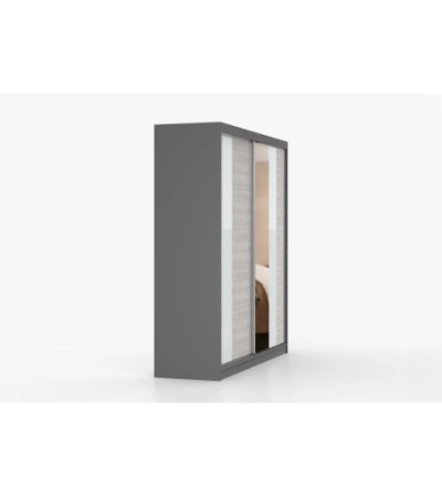 Armoire Évania 203 cm avec miroir