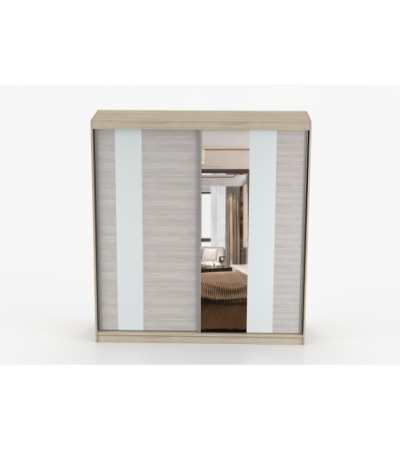 Armoire Évania 203 cm avec miroir