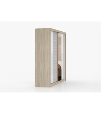 Armoire Évania 203 cm avec miroir