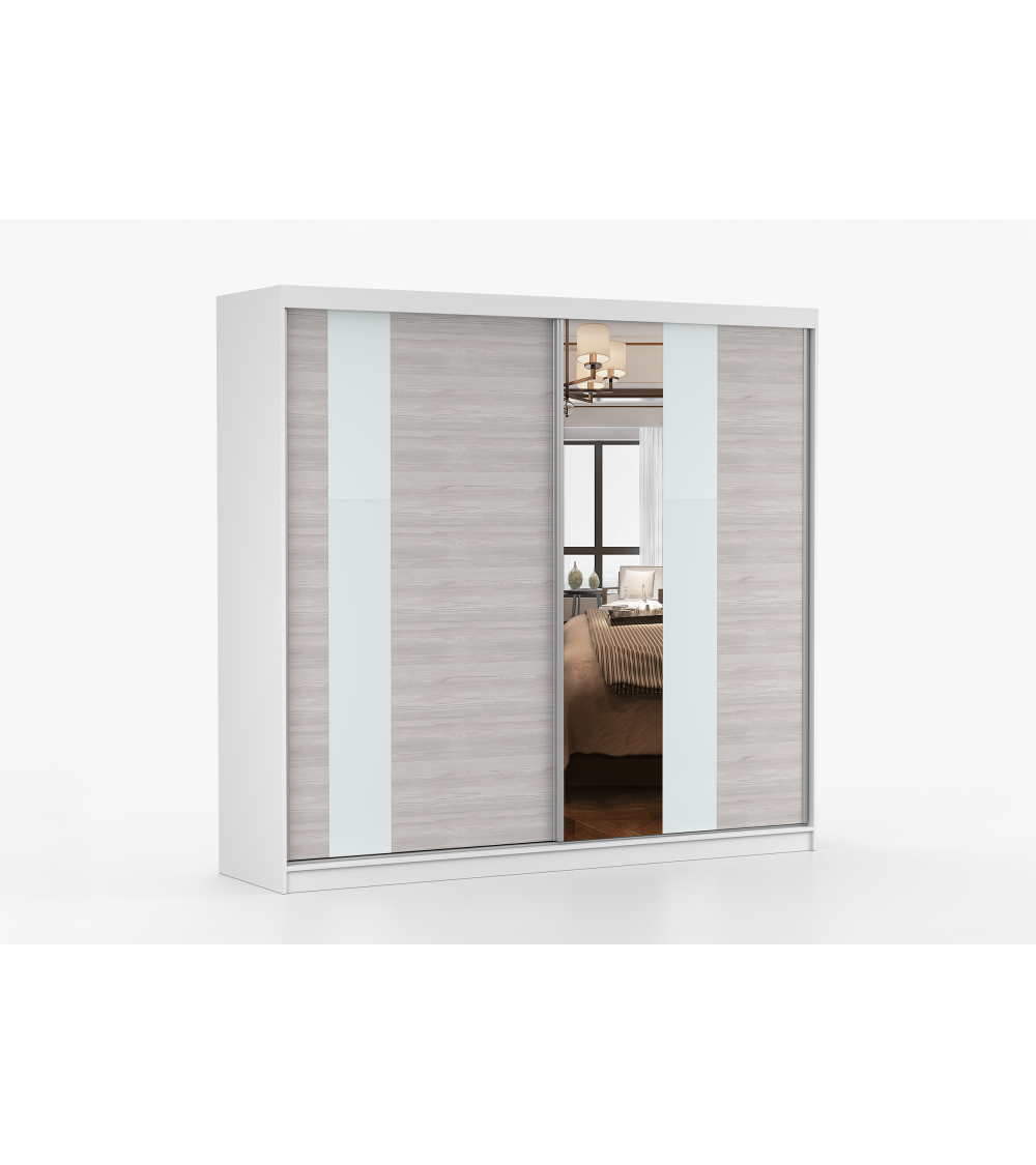 Armoire Rhéa 233 cm avec miroir