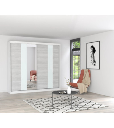 Armoire Rhéa 233 cm avec miroir