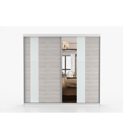 Armoire Rhéa 233 cm avec miroir