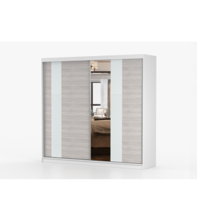 Armoire Rhéa 233 cm avec miroir