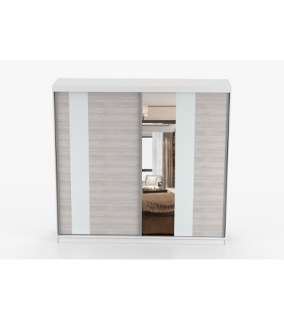 Armoire Rhéa 233 cm avec miroir
