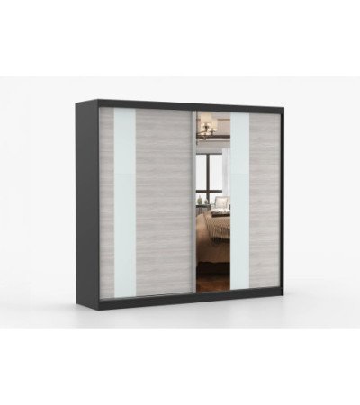 Armoire Rhéa 233 cm avec miroir