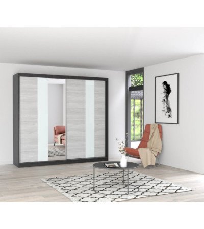 Armoire Rhéa 233 cm avec miroir