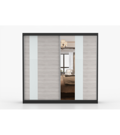Armoire Rhéa 233 cm avec miroir