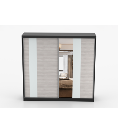 Armoire Rhéa 233 cm avec miroir