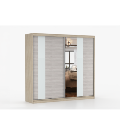Armoire Rhéa 233 cm avec miroir