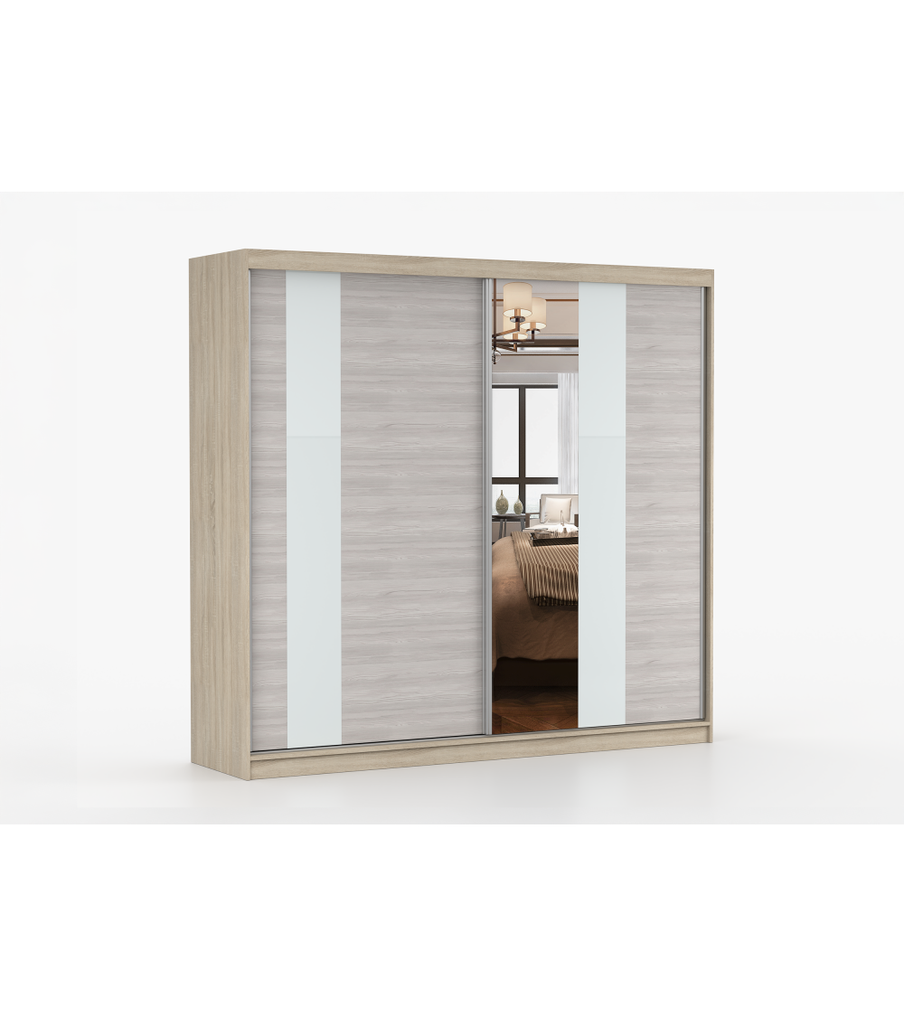 Armoire Rhéa 233 cm avec miroir