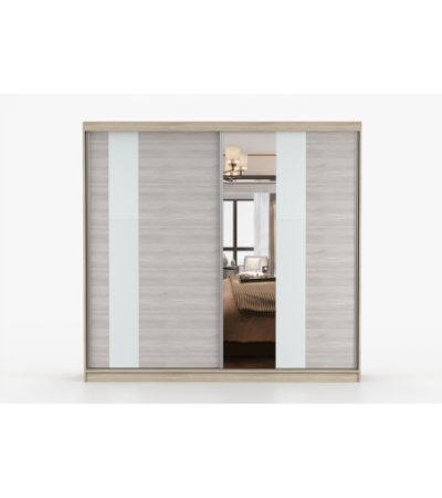 Armoire Rhéa 233 cm avec miroir