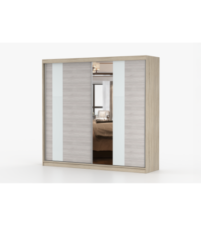 Armoire Rhéa 233 cm avec miroir