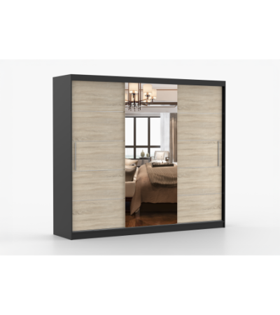 Armoire Olympe 233 cm avec miroir