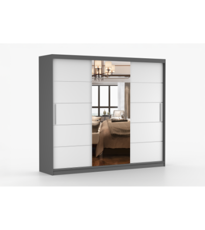 Armoire Olympe 233 cm avec miroir