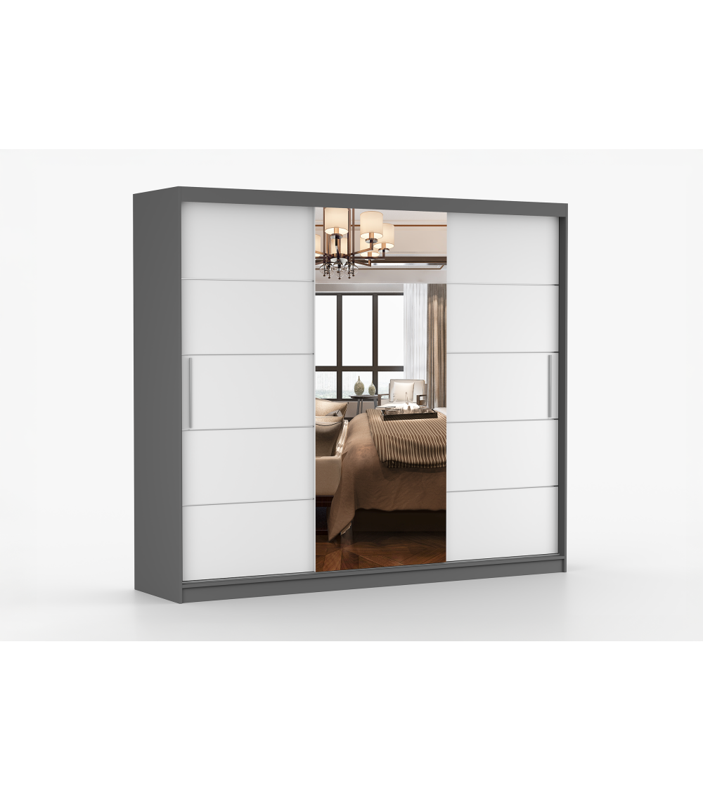 Armoire Olympe 233 cm avec miroir