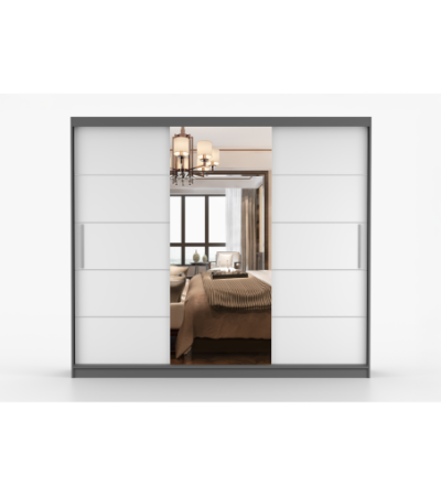 Armoire Olympe 233 cm avec miroir
