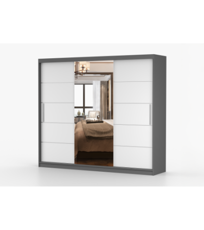 Armoire Olympe 233 cm avec miroir