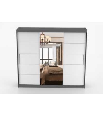 Armoire Olympe 233 cm avec miroir