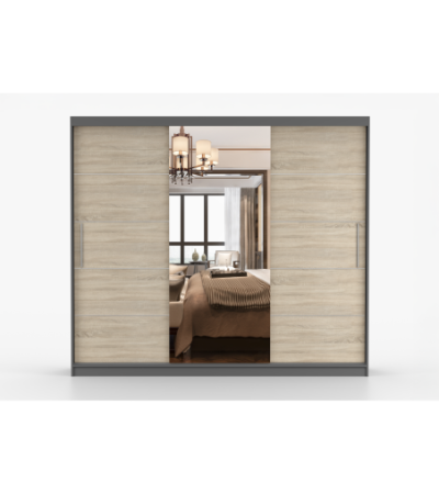 Armoire Olympe 233 cm avec miroir