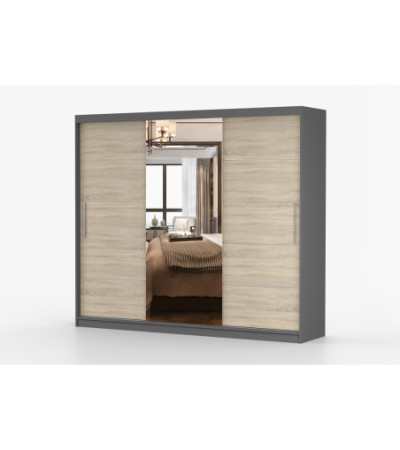 Armoire Olympe 233 cm avec miroir