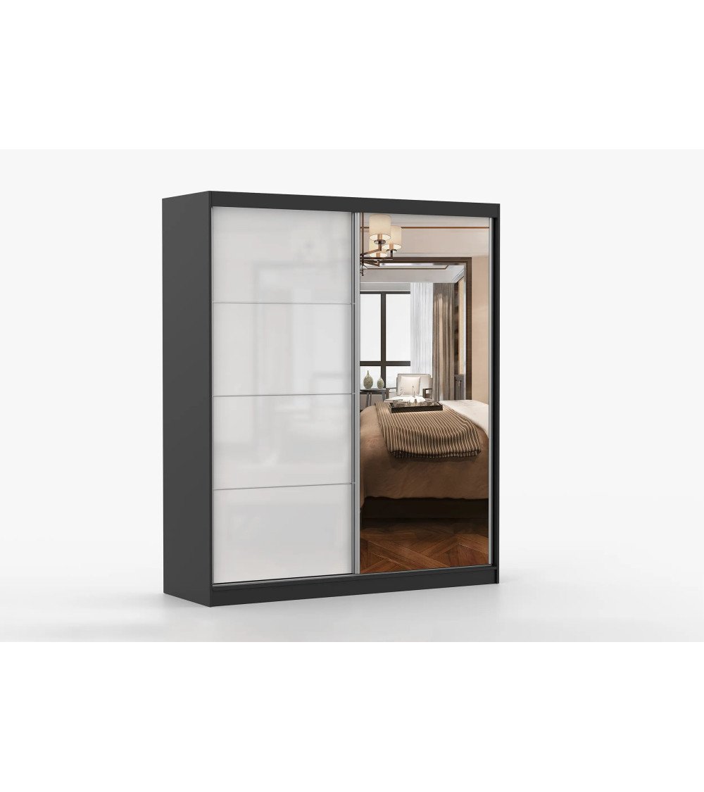 Armoire Naélie 183 cm avec miroir