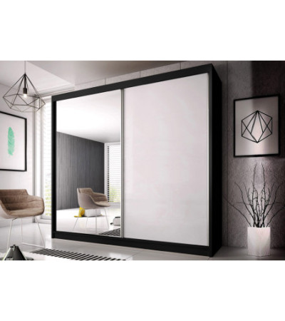 Armoire Séphira 203 cm avec miroir