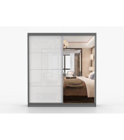 Armoire Daphnéa 233 cm avec miroir