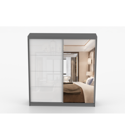Armoire Daphnéa 233 cm avec miroir