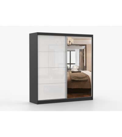 Armoire Daphnéa 233 cm avec miroir