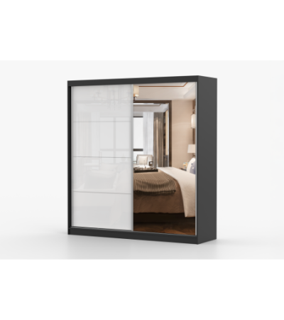 Armoire Daphnéa 233 cm avec miroir
