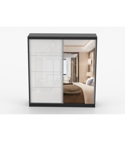 Armoire Daphnéa 233 cm avec miroir