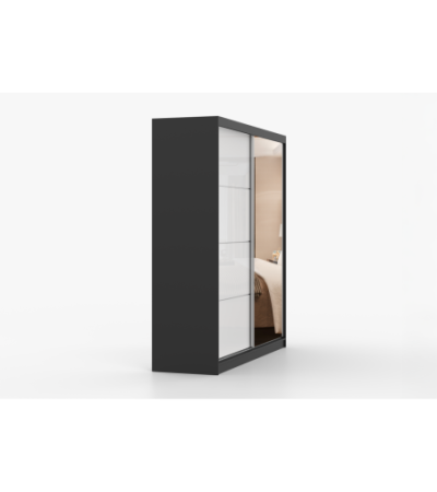 Armoire Daphnéa 233 cm avec miroir