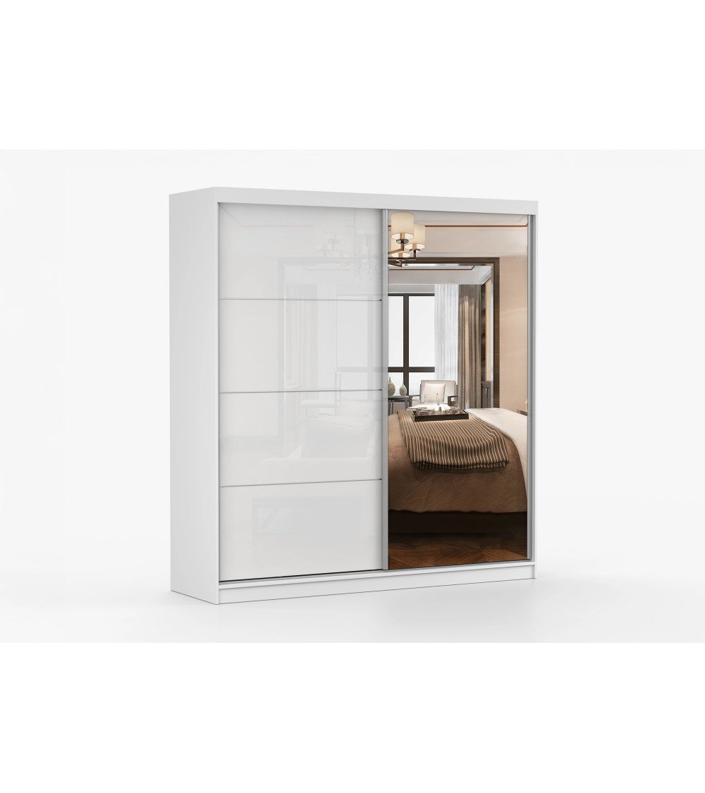 Armoire Daphnéa 233 cm avec miroir