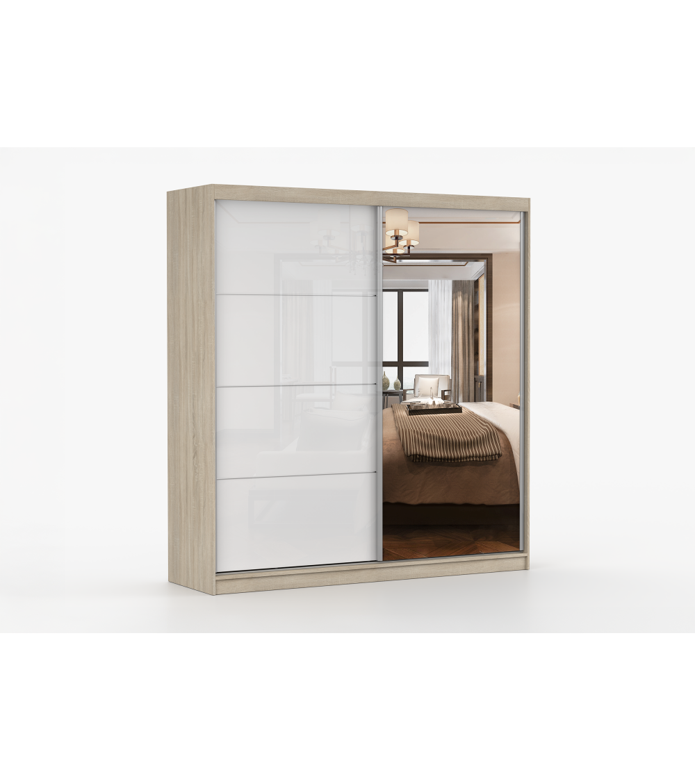 Armoire Daphnéa 233 cm avec miroir