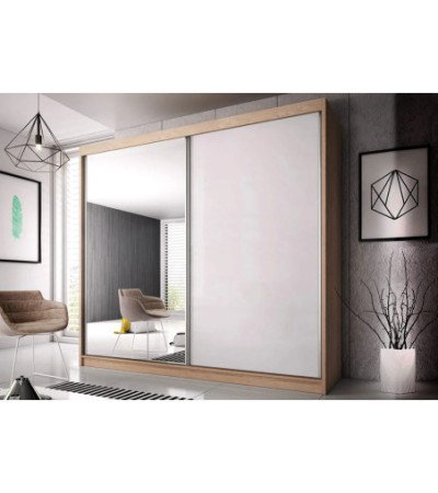 Armoire Daphnéa 233 cm avec miroir