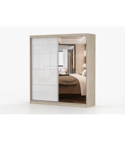 Armoire Daphnéa 233 cm avec miroir