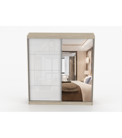 Armoire Daphnéa 233 cm avec miroir