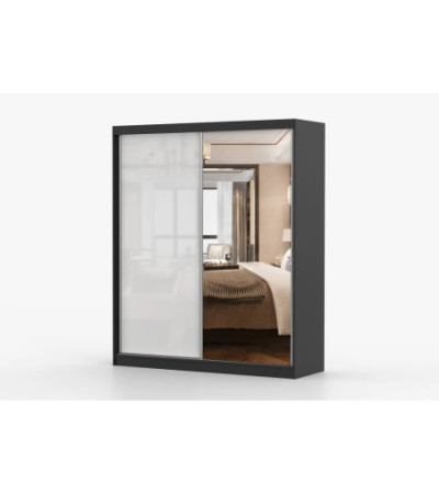 Armoire Nyméria 183 cm avec miroir