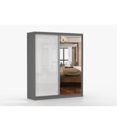 Armoire Nyméria 183 cm avec miroir
