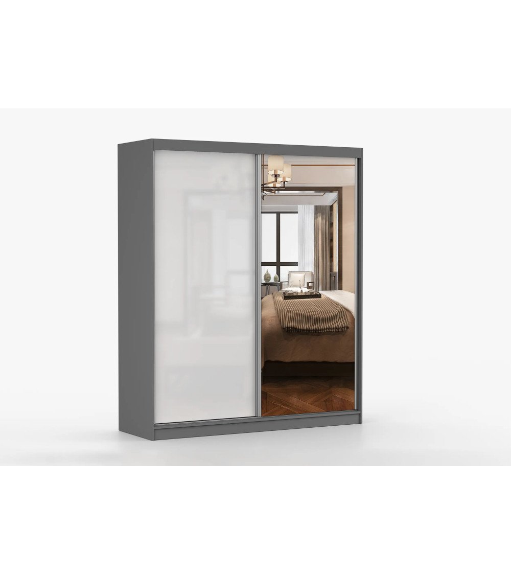 Armoire Nyméria 183 cm avec miroir