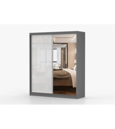 Armoire Nyméria 183 cm avec miroir