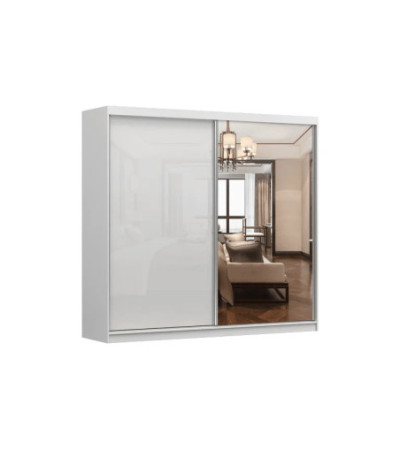 Armoire Célestine 233 cm avec miroir