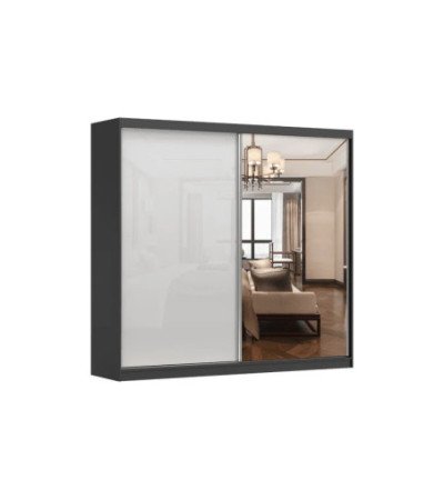 Armoire Célestine 233 cm avec miroir