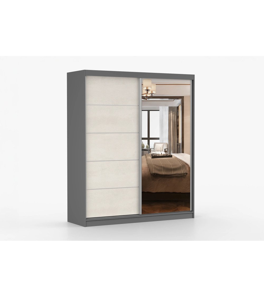 Armoire Ysalis 183 cm avec miroir