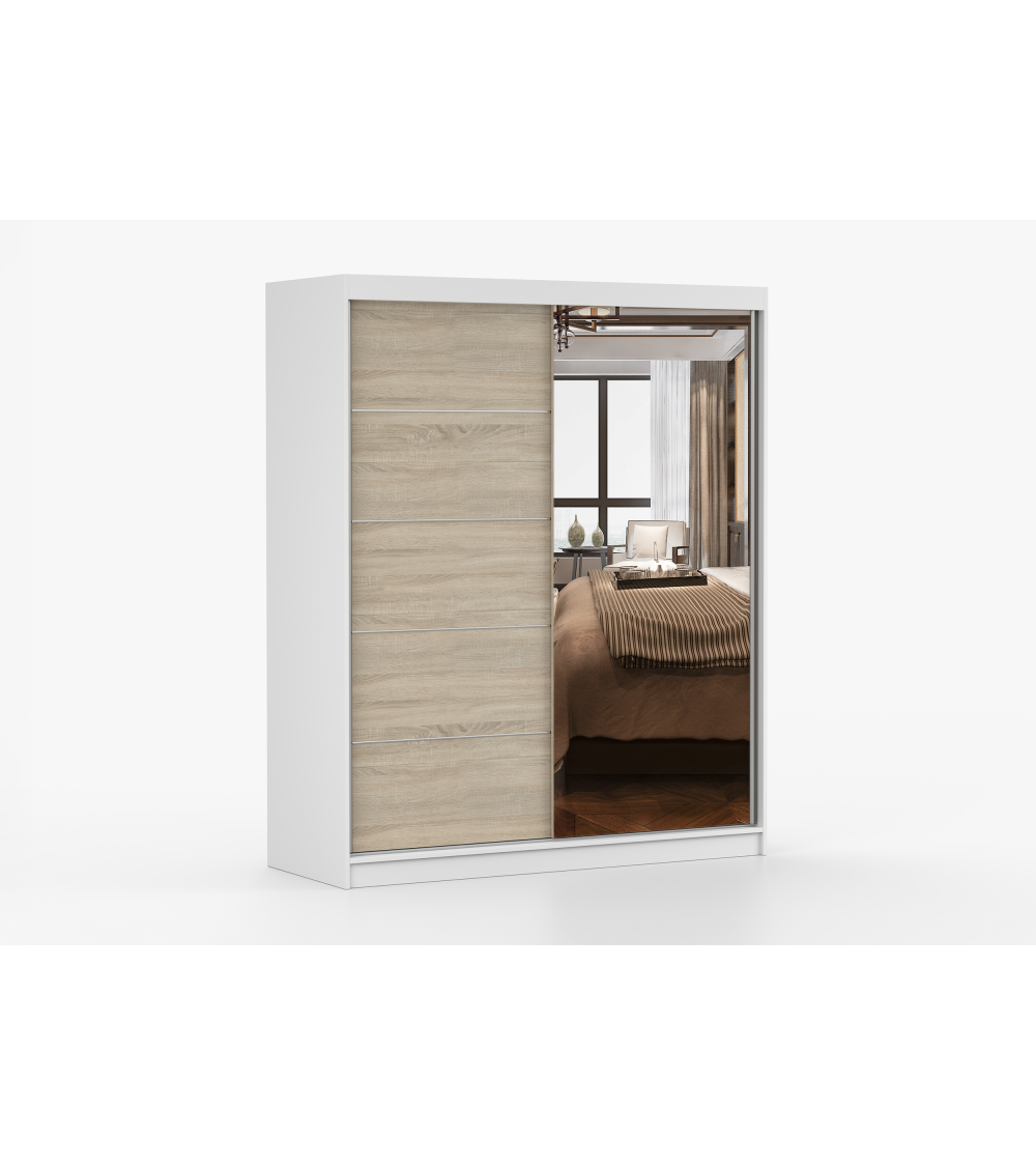 Armoire Ondine 160 cm avec miroir