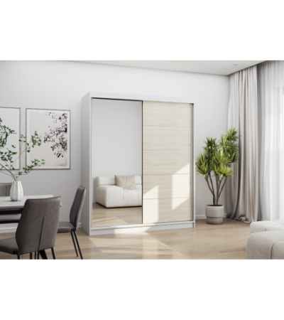 Armoire Ondine 160 cm avec miroir