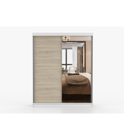 Armoire Ondine 160 cm avec miroir