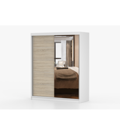 Armoire Ondine 160 cm avec miroir