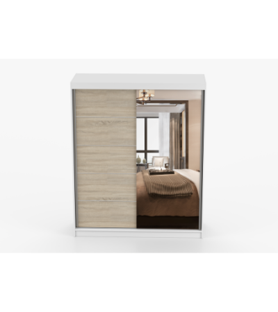 Armoire Ondine 160 cm avec miroir