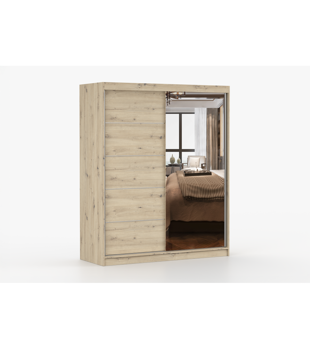 Armoire Ondine 160 cm avec miroir